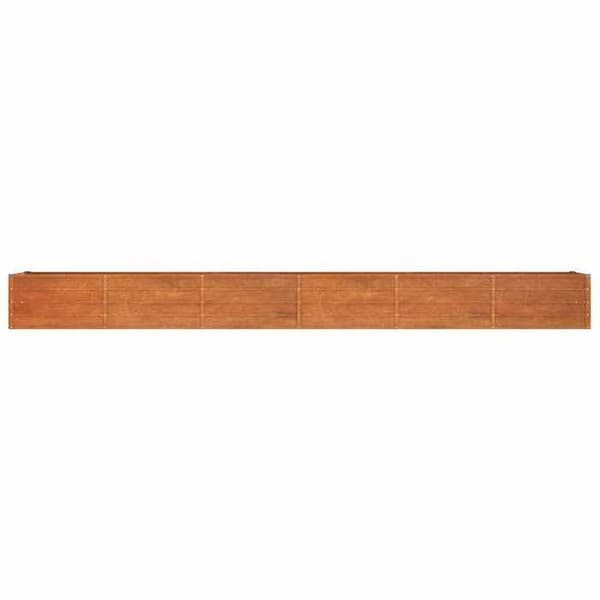 Höjd trädgårdsbädd - 480x80x45 cm - Cortenstål - Rektangulär - Korrosionsbeständig rost