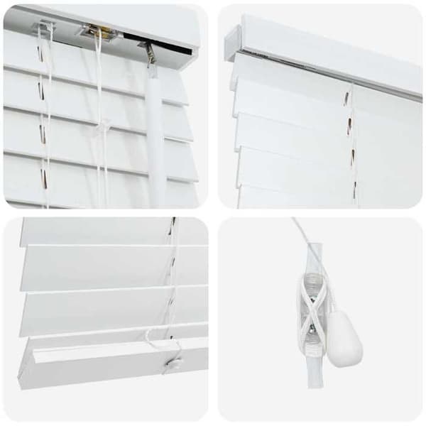 Maison Exclusive - Venedig Rullgardin Vit 125 x 130 cm 35 mm