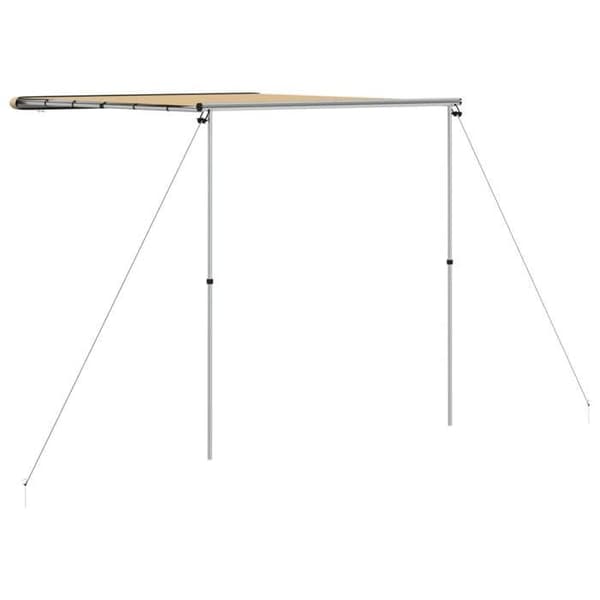 Campingbil och husvagnsmarkis - EXKLUSIV HEM - 1,8x2,5x2,15 m - Beige - Polyester/PVC - Aluminiumrör