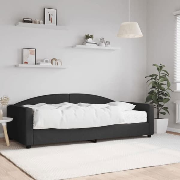Maison Exclusive - Dagbed med sort madras 100x200 cm stof