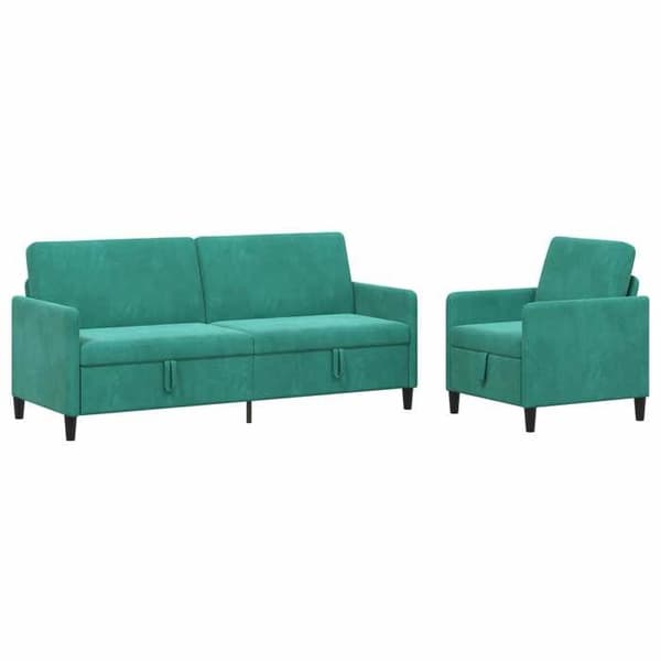 Divaani - MAISON EXCLUSIVE - 2 kpl - Turkoosi - Polyesterikangas - Säilytyslaatikko Turkos