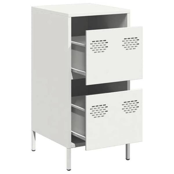 Maison Exclusive - Buffé vit 35x39x73,5 cm kallvalsat stål Vit