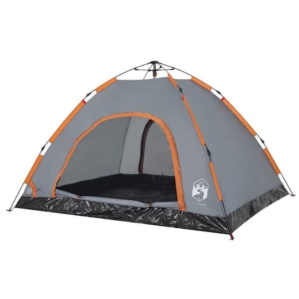 4 personers campingtelt grå og orange quick release160 [cm] Grå