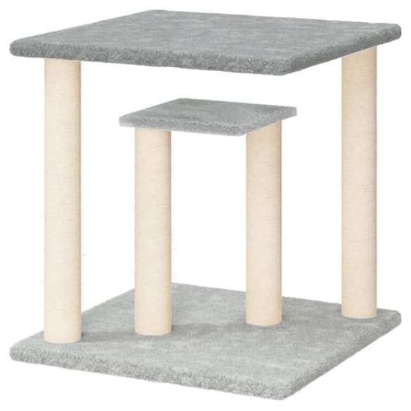 Maison Exclusive - Kattträd med ljusgrå plattformar 50 cm