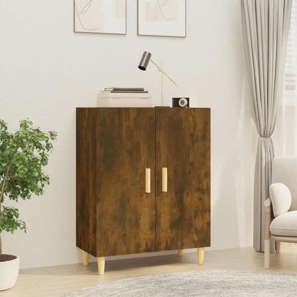 Maison Exclusive - Buffet Røget Eg 70x34x90 cm Ingeniørtræ