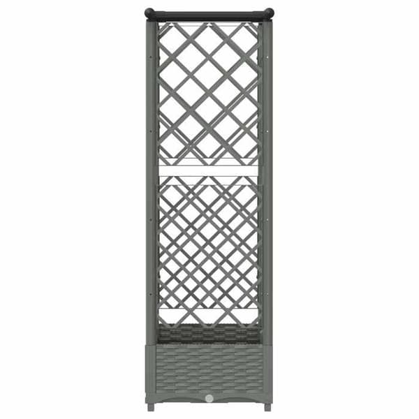 Maison Exclusive - Høj Seng med Gitter og Lys Grå Tag 124 x 40 x 121 cm PP Ljusgrått