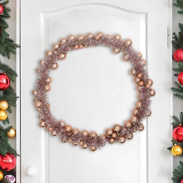 Maison Exclusive - LED Julebold Guirlande Rosa Guld 186 cm Polystyren rosa guld