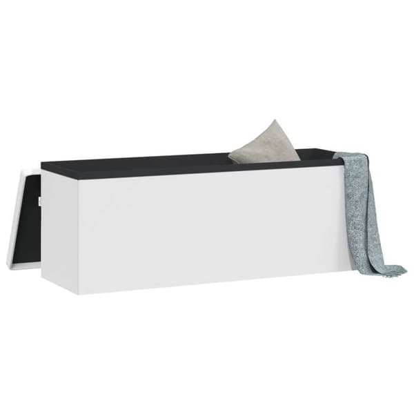 Maison Exclusive - Fällbar förvaringsbänk vit PVC