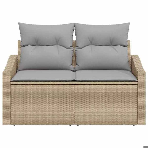 Maison Exclusive - Trädgårdsoffa med kudde 123 x 62 x 69 cm polyrotin