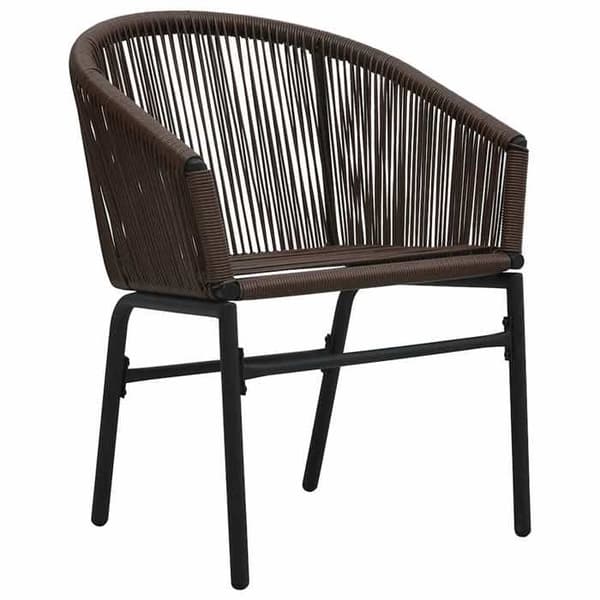Maison Exclusive - Trädgårdsstolar set om 2 Brun Rattan PE
