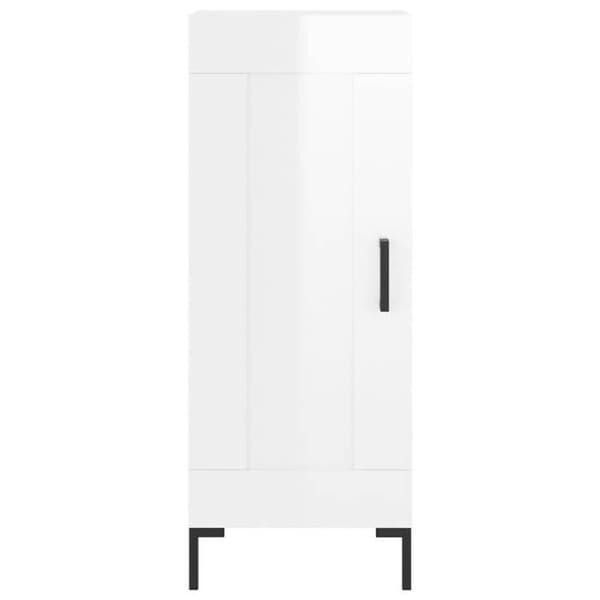 Maison Exclusive - Hvid glans buffet 34,5x34x90 cm Ingeniørtræ Vit