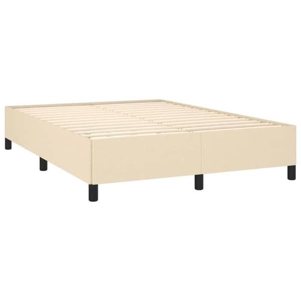 Sengestel - EKSKLUSIV HUS - Creme 140x190 cm - Polyesterstof - Lamelseng - Robuste ben Grädde