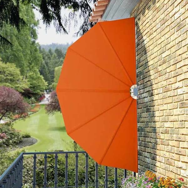 Maison Exclusive - Fällbart sidotak för terrass Terrakotta 160 cm