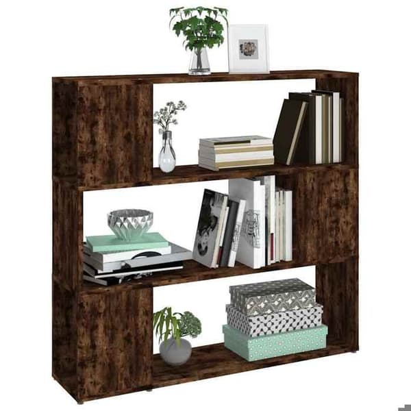 Maison Exclusive - Bibliotek/Rumseparator Røget eg 100x24x94 cm