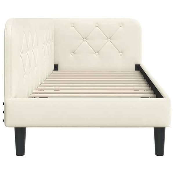 Maison Exclusive - Kulmasänky Creme 80 x 200 cm Sametti