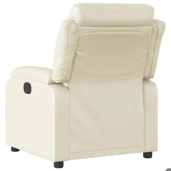Maison Exclusive - Reclinerfåtölj i krämfärgad konstläder