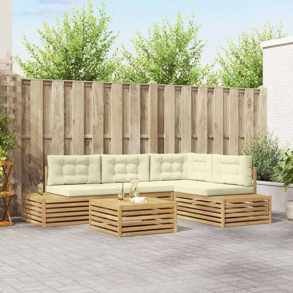 Maison Exclusive - 6 stk. Udendørs sofa sæt Hvid