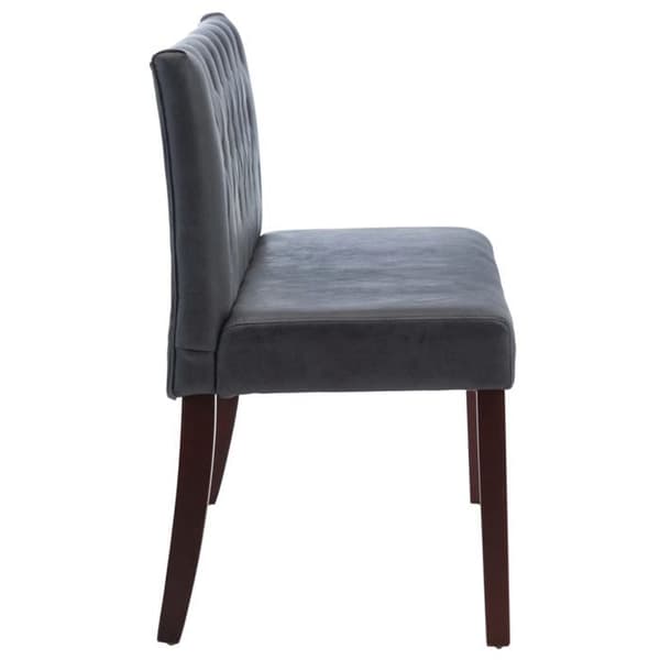 Banc - EKSKLUSIVT HUS - 120 cm - Grå - Syntetisk ruskind - Polstret ryg Grå