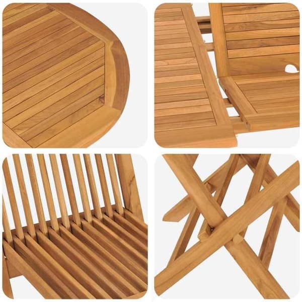 Maison Exclusive - 7 pc spisebordssæt til haven Brun brun