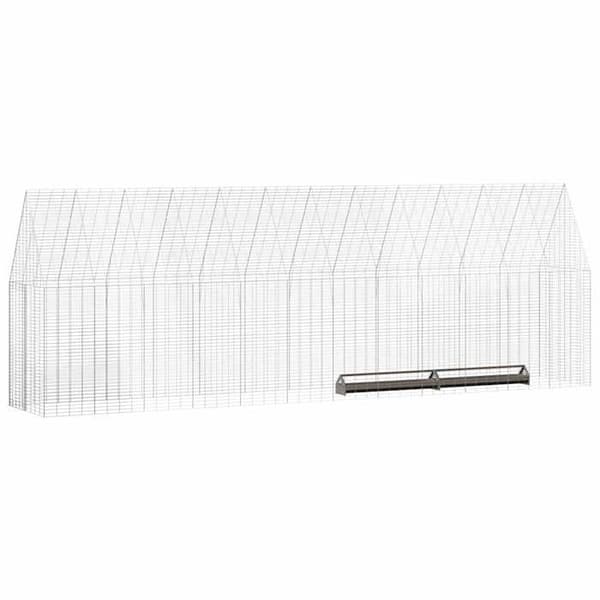 Maison Exclusive - Hønsebur 2 dele Sølv 600 x 100 x 210 cm Silver