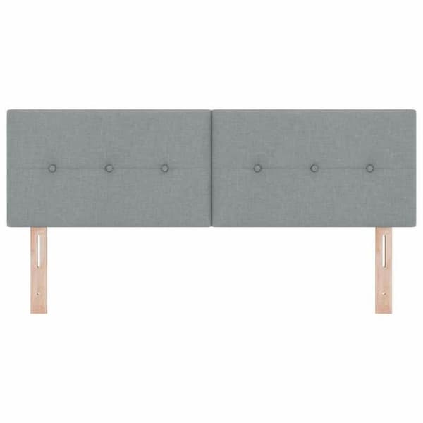 Maison Exclusive - LED-hovedgærde med LED-strips Lys grå 160 cm stof