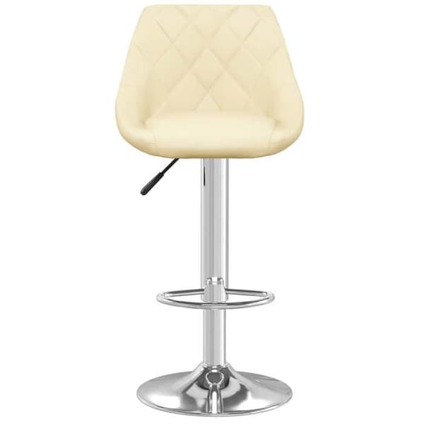 Maison Exclusive - Barstolar set om 2 i krämfärgad konstläder