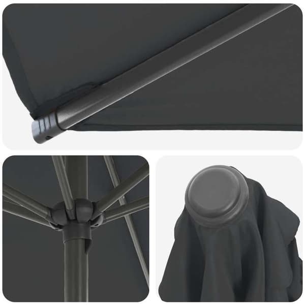 Maison Exclusive - Trädgårdsparasol med bas 300 x 300 cm Polyester