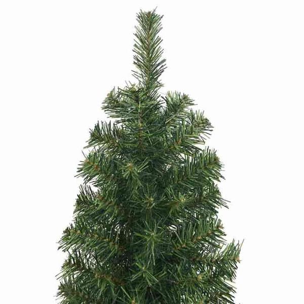 Kunstigt juletræ - EKSKLUSIV HUS - Slim (tynd) - 210 cm - PVC - Cylindrisk Grön