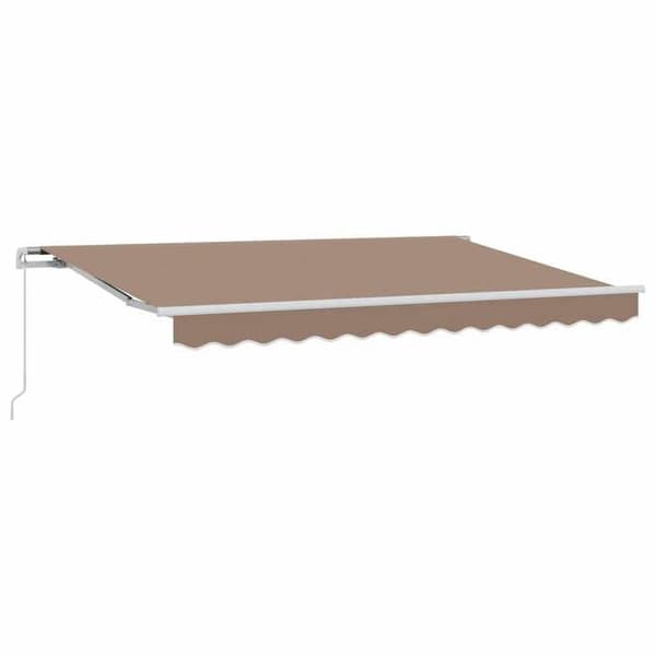 Maison Exclusive - Retractable Markis Taupe 400 × 350 cm Polyester och Aluminium