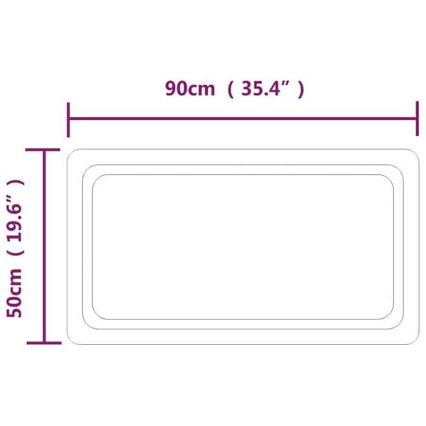 Maison Exclusive - LED-kylpyhuonepeili 50x90 cm