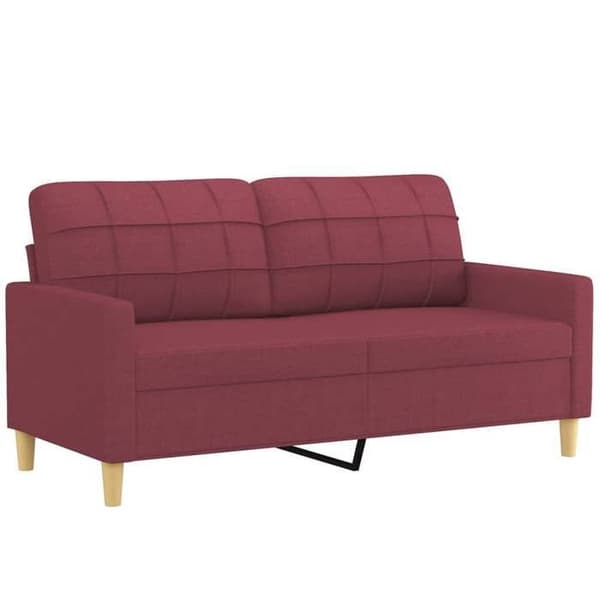 Maison Exclusive - Sæt af 3 sofaer med puder i Bordeaux rød stof