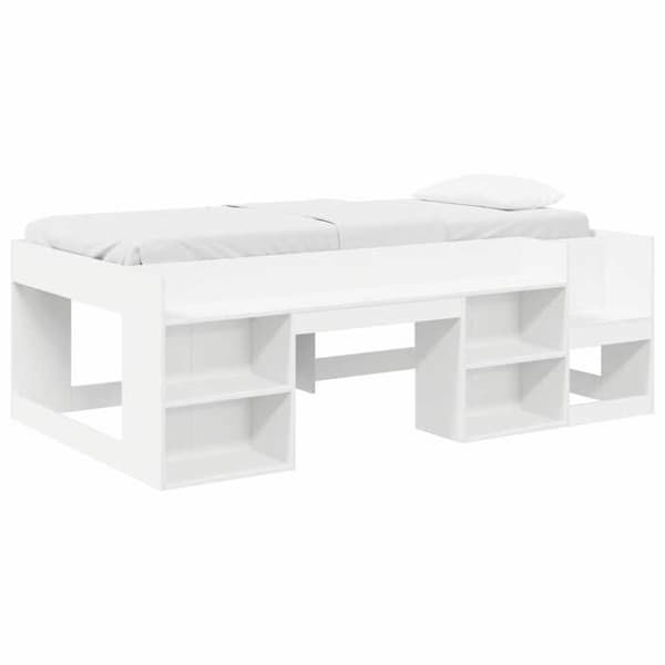 Maison Exclusive - Sängram för barn med förvaring Vit 90 x 200 cm
