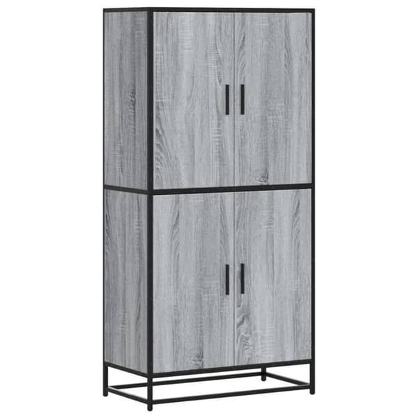 Maison Exclusive - Buffé hög sonoma grå 68x35x139 cm ingenjörsträ