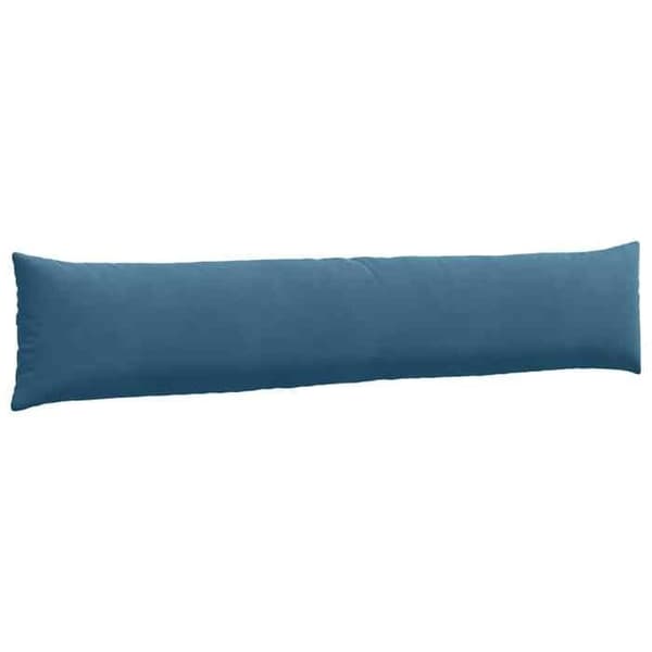 Soffkuddar - EXKLUSIVT HEM - 200 x 40 cm (set om 2) - Blå sammetsribbad - Dragkedja - Polyesterfibrer Blå
