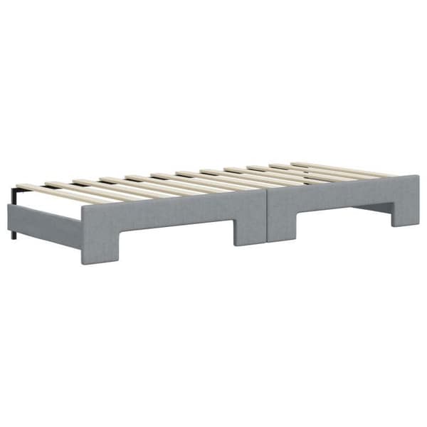 Maison Exclusive - Senge med sovesofa og lys grå madras 90x200 cm stof