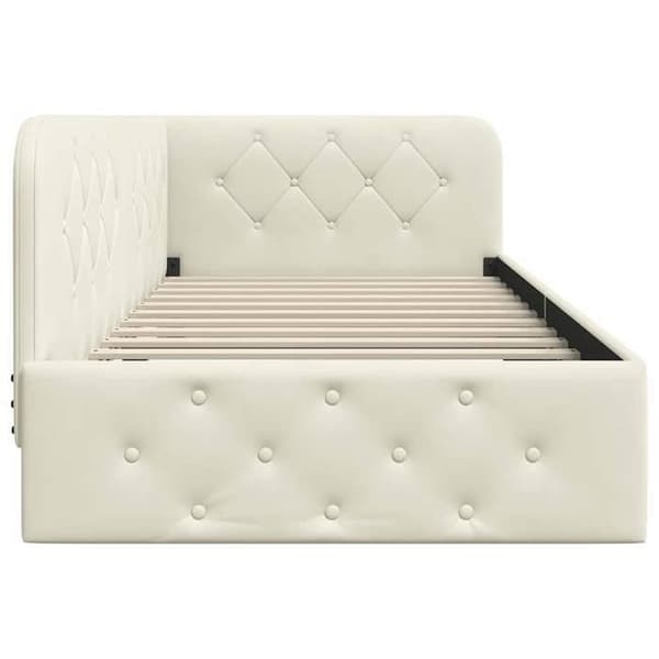 Maison Exclusive - Vinkel sengestel Creme 100 x 200 cm Velour