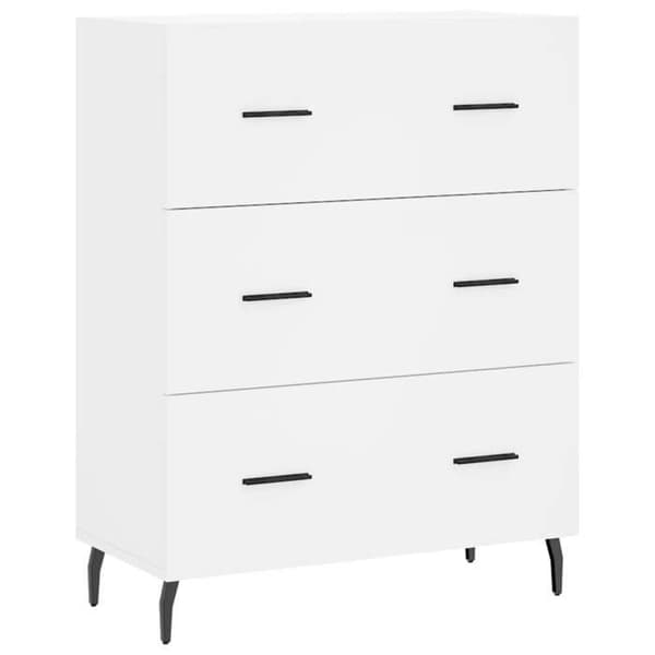 Maison Exclusive - Vit buffé 69,5x34x90 cm ingenjörsträ