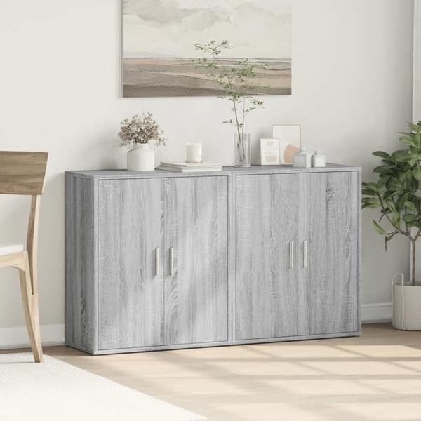 Maison Exclusive - Buffeter 2 stk sonoma grå 60x31x70 cm ingeniørtræ