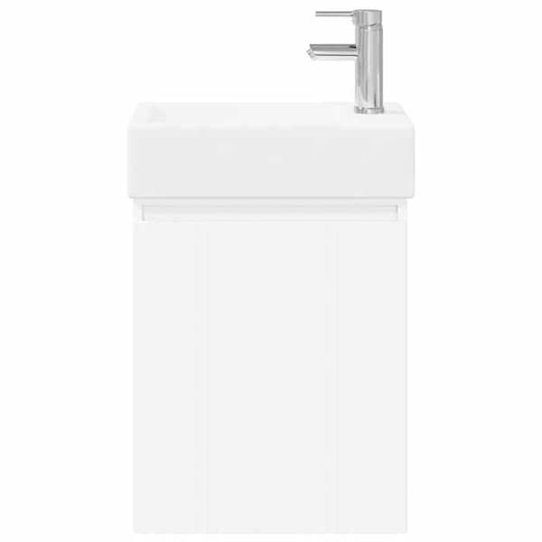 Maison Exclusive - Badeværelsesmøbel med hane Hvid 45,5 x 22,5 x 84 cm