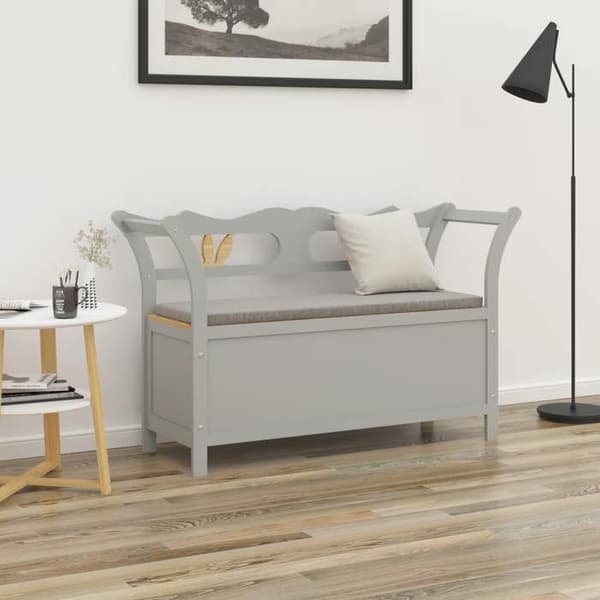Maison Exclusive - Bænk Grå 107x45x75,5 cm Solid Fyrretræ