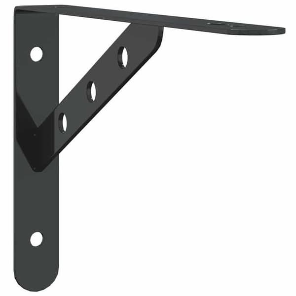 Maison Exclusive - Hyldestøtter 4 stk 23,5x2,5x15,5cm sort rustfrit stål Svart