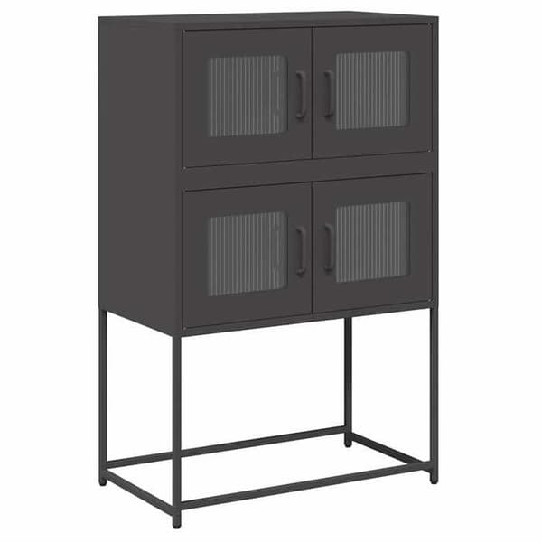 Maison Exclusive - Svart hög buffé 68x39x107 cm stål