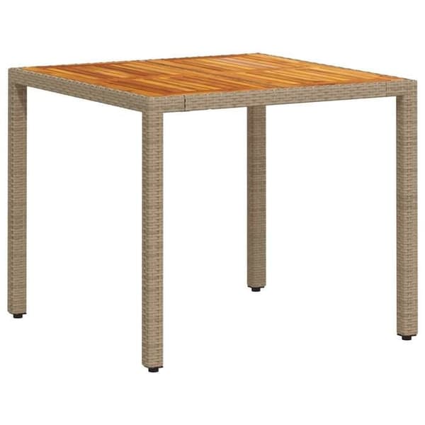 Maison Exclusive - 3-delt spisebordssæt til haven i beige polyrotin