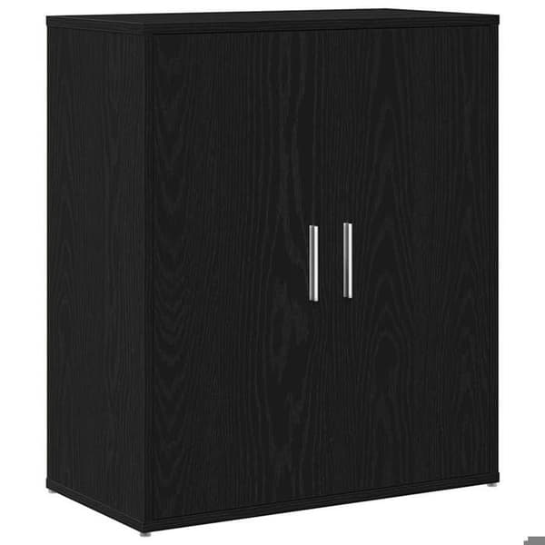 Maison Exclusive - Buffet i sort egetræ 60x31x70 cm ingeniørtræ