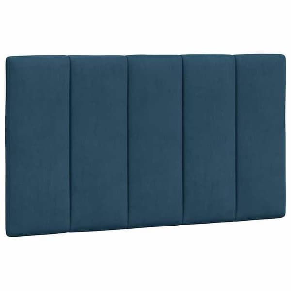 Hovedgærdedæmper - EKSKLUSIV HUS - Hanko - blå velour - skumfyldt - 80 cm Blå