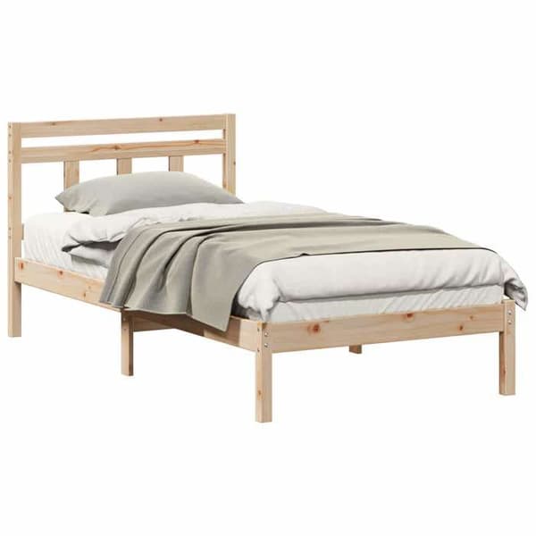 Maison Exclusive - Sängram Brun 75 x 190 cm Massivt furu