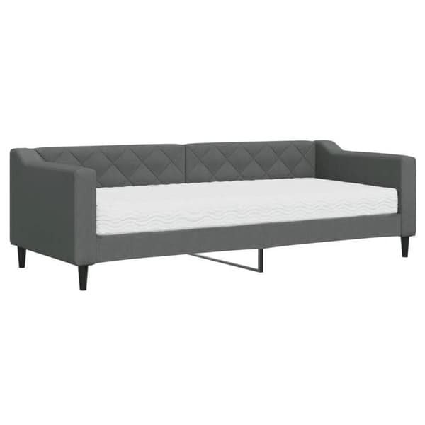 Maison Exclusive - Dagbädd med mörkgrå madrass 80x200 cm tyg