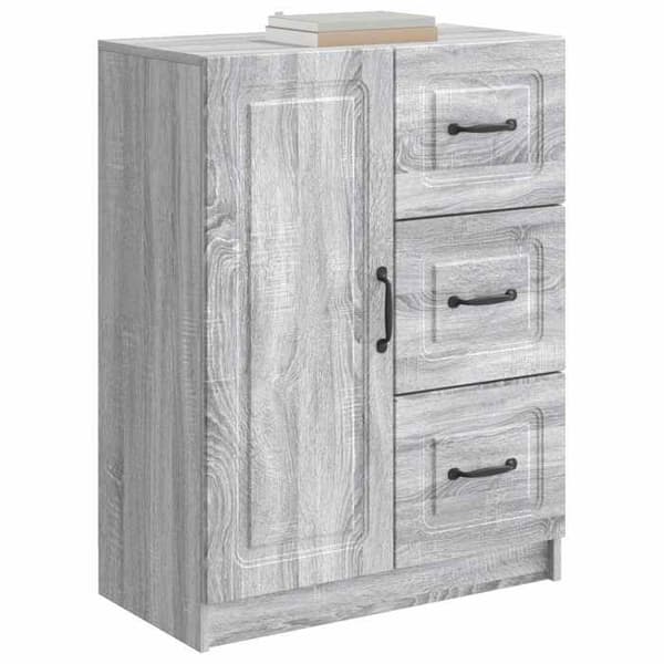 Maison Exclusive - Buffé Sonoma grå 66 x 34,5 x 87 cm Ingenjörsträ Sonoma grå