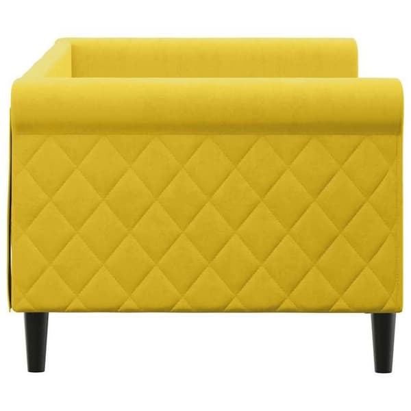 Maison Exclusive - Sängsoffa utan madrass gul 80x200 cm sammet gul