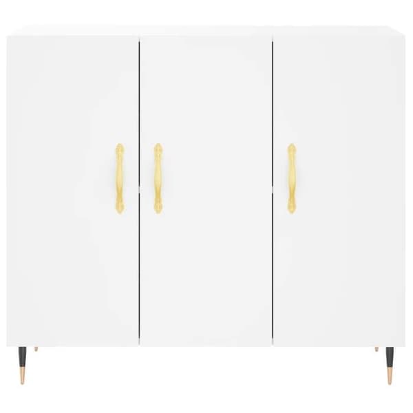 Maison Exclusive - Buffé vit 90x34x80 cm ingenjörsträ